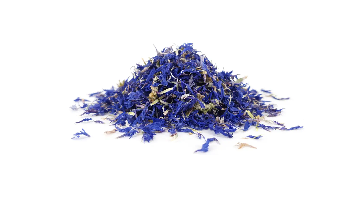 Raw material of the ORGANOID natural wallpaper Cornflower light: Bright blue cornflower petals