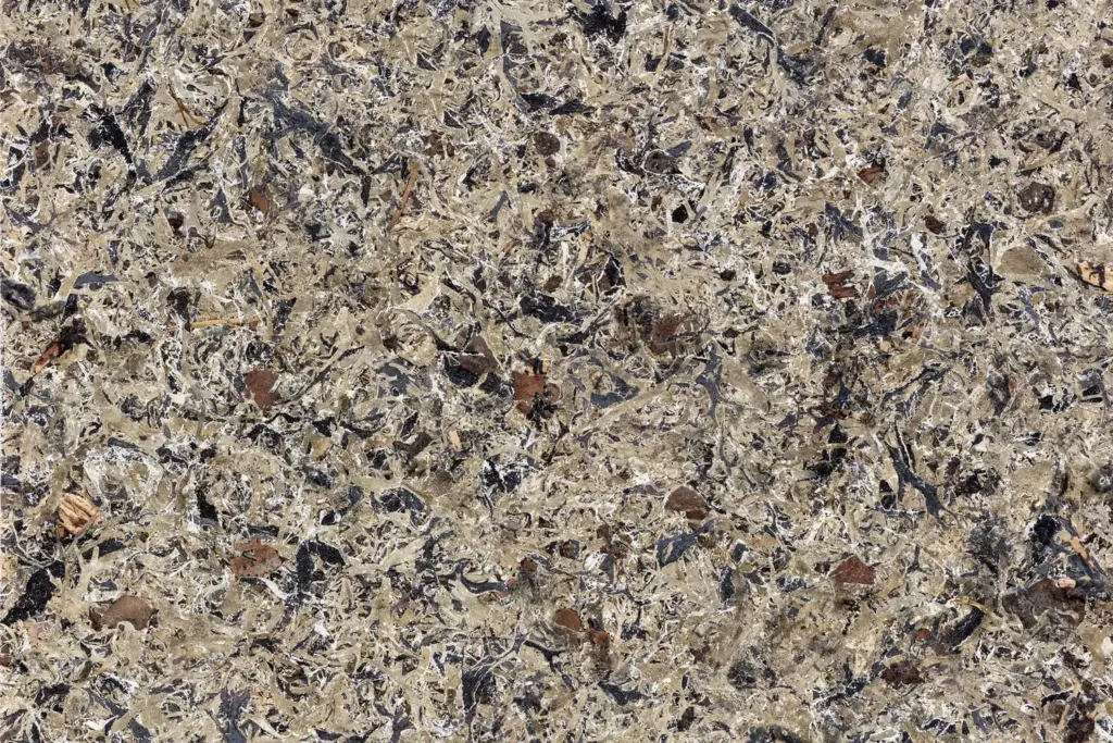 Tree Lichen on HPL – ORGANOID natural wallpaper, close-up of the surface texture