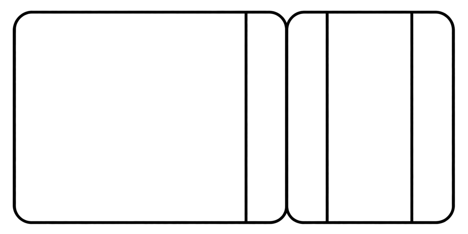 ORGANOID Tischabsorber Design BLOCK, Strichzeichnung